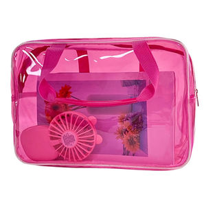 Pochette de voyage transparente en PVC imperméable avec fermeture éclair et poignée pour maquilleurs professionnels - Product Image 6