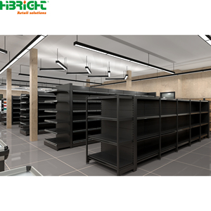<b>Modern</b> Supermarket <b>Shelves</b> Metal Retail Display Racks Gondola Shelving for Grocery Store - Product Image 4