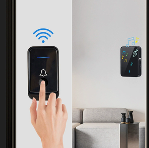 <span class=keywords><strong>Timbre</strong></span> Inalámbrico Moderno Aibont de Corriente Directa, Funciona con Baterías AAA*4, Requiere Batería de CC de 6V/12V/23A, Botón de Presión para Hoteles - Product Image 2