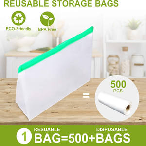 Bolsa de silicona PEVA para conservación de alimentos, bolsa de plástico para almacenamiento - Product Image 3