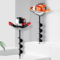 Tarière Thermique à Essence 2,4 kW / 63 cm³ pour Forage de Trous Profonds