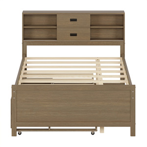 Cama de dormitorio con cajones de almacenamiento y ruedas para niños y adolescentes, muebles de dormitorio - Product Image 4