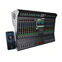 Console de mixage audio professionnelle 18 canaux avec effets 2x99DSP, système de sonorisation, contrôleur DJ/consolé de mixage audio pour grandes scènes extérieures