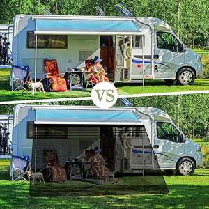 Auvent de <span class=keywords><strong>camping</strong></span>-<span class=keywords><strong>car</strong></span> Pare-soleil en PVC à mailles Accessoires d'extérieur pour auvent en plastique PVC pour protection solaire - Product Image 4