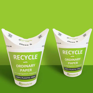 Vaso de Papel Plegable Ecológico con Diseño de Mariposa, Desechable, con Logotipo Personalizado para el Mercado Estadounidense - Product Image 1