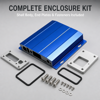 Boîtier de refroidissement en aluminium anodisé sur mesure pour amplificateur de puissance, onduleur, boîtier électronique industriel, refroidisseur de carte de circuit imprimé