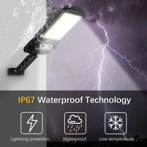 COB Solar Street <b>Light</b> Outdoor Garden/Street Body <b>Sensor</b> Wall <b>Light</b> Waterproof <b>Motion</b> <b>Sensor</b> Wall Lamp with 3Lighting Mode Solar - Product Image 4