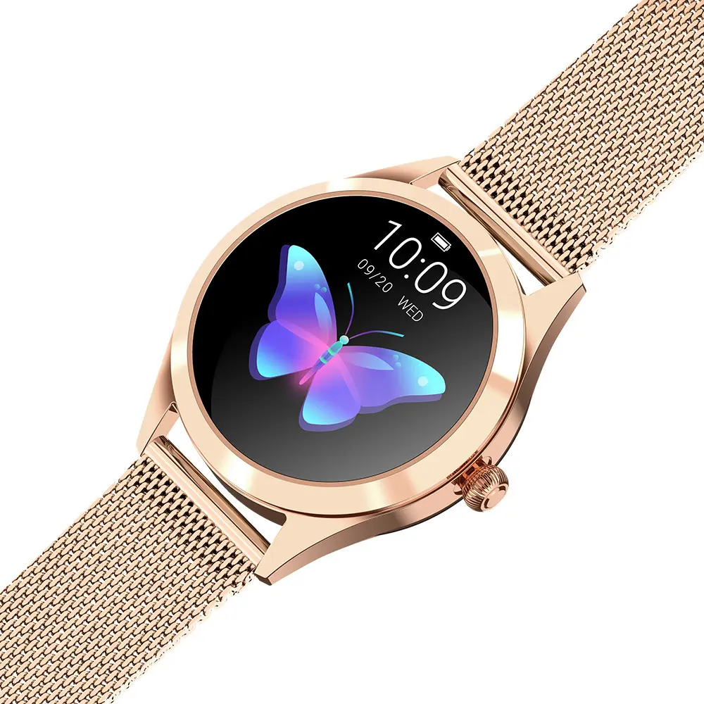 Hot Top Selling Heart Rate Monitoring Stainless Steel Compatible Android IOS Smartwatch KW10 Multi Language Smart Watch Phone