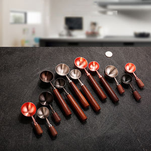 ช้อนกาแฟสแตนเลส 304 พร้อมด้ามไม้วอลนัท ด้ามยาว ด้ามสั้น ช้อนตวงสำหรับผงและเมล็ดกาแฟ ความจุ 15 มล. สำหรับการอบ - Product Image 6