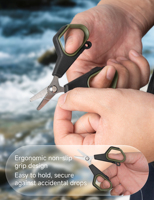 Ciseaux de pêche portables en acier inoxydable de 10cm lame de précision Super tranchante coupe facile PE tresse ligne outil de coupe de ligne de pêche