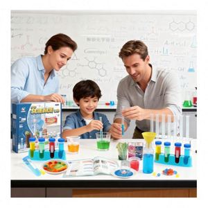 Ensemble de laboratoire scientifique STEM professionnel pour enfants, expériences de chimie éducatives, découverte pratique, apprentissage amusant et sûr - Product Image 1