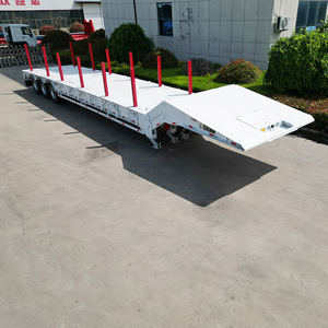 Semi-<span class=keywords><strong>remorque</strong></span> surbaissée pliable 60 tonnes à 3 essieux avec montants détachables, pour le transport <span class=keywords><strong>de</strong></span> pelles excavatrices à chargement frontal, usage intensif LUYI - Product Image 2