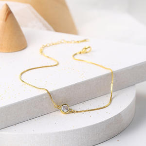 Haut de gamme minimaliste cool-toniques simple diamant bulle cheville Vintage bijoux de mode pour les femmes Fine bracelet à breloques - Product Image 2