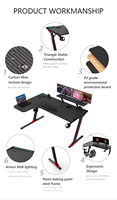 Escritorio de Juegos AOR ESPORTS de Metal con Altura Ajustable, Mesa de Juego en Forma de L para Sala de Juegos