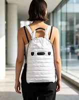 Sac à dos fourre-tout multifonctionnel 2 en 1 personnalisé avec logo noir, rembourré, lavable, en Tyvek Dupont recyclé, pour les voyages