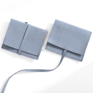Custom Logo Microfiber Jewelry Pouch Gift Packaging for Necklace Earring Ring Jewelry Bag - Product Image 5