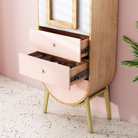 En gros Lumière De Luxe Élégant Rose Et Blanc Meubles de Maison En Bois Moderne de Compteur de Barre