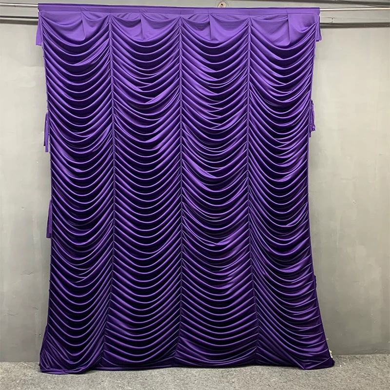 Tessuto elasticizzato effetto ondulato - viola intenso