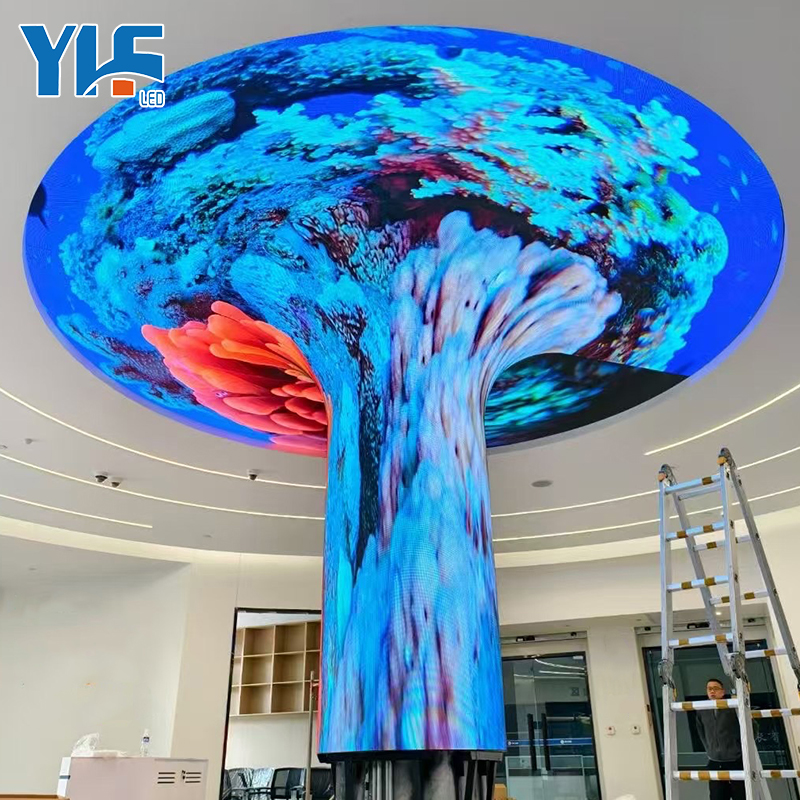 P1.2 P1.5 P2 P2.5 Irregular Shaped Indoor Advertising Full hd Video Panel Flexible Led Screen for Front Service