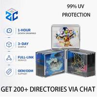 Boîte de rangement personnalisée en acrylique magnétique avec protection UV à 99 % pour collection de boosters TCG Elite Trainer Box, pour cartes Pokémon