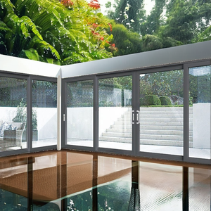 Puerta Corredera de Vidrio Doble con Marco de Aleación de Aluminio Moderna <span class=keywords><strong>para</strong></span> Uso Interior y <span class=keywords><strong>Exterior</strong></span>, Impermeable, <span class=keywords><strong>para</strong></span> Patio, Jardín, Garaje, con 5 Años de Garantía - Product Image 3