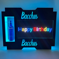 Panneau d'affichage LED programmable par application avec messages défilants, logo personnalisé, présentoir VIP pour bouteilles de champagne, idéal pour les boîtes de nuit et les salons.