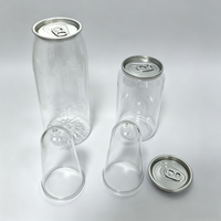 Bouteilles en plastique de qualité alimentaire pour boissons énergisantes, préformes ovales pour canettes de soda avec couvercle en aluminium