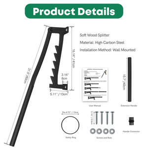 Fendeur <span class=keywords><strong>de</strong></span> bois mural JH-Mech, design ergonomique, manuel, en acier au carbone - Product Image 2