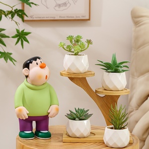 Plantas suculentas artificiales <span class=keywords><strong>de</strong></span> oficina Mini decoración verde en maceta para estación <span class=keywords><strong>de</strong></span> trabajo Decoración interior <span class=keywords><strong>de</strong></span> escritorio Plantas <span class=keywords><strong>de</strong></span> imitación <span class=keywords><strong>de</strong></span> estilo Ins. - Product Image 3
