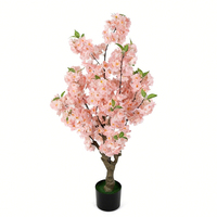Romantischer Künstlicher Kirschblütenbaum Lebensechte Künstliche Blumen Faux Sakura Abschlussfeier Weihnachten Halloween Hochzeitsdekoration