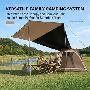 Formaldehydfrei, 0 <span class=keywords><strong>Karzinogene</strong></span>, 0 Geruch, Oxford-Polyester Sommer-Autozelt, Sicherer Familien-Camping-Unterstand, Schnellöffnend, Drittanbieter-geprüft - Product Image 6