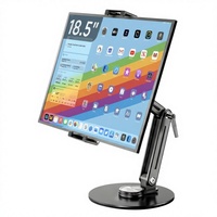 Support de tablette robuste à base épaissie pour entreprises, support de point de vente en aluminium stable pour iPad 12,9 et 13 pouces