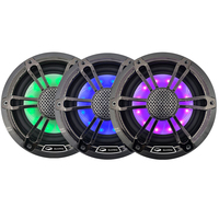 Haut-parleurs marins de 6.5 pouces avec lumière RVB blanc noir haut-parleurs marins étanches à 2 voies 300 watts par paire pour camion bateau