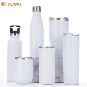 Yeway thăng hoa khoảng trống Skinny Tumblers 20 oz đôi tường Cốc cà phê cách nhiệt nước trắng ly rượu vang Tumbler thép không gỉ