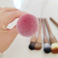 Ensemble de pinceaux de maquillage professionnels en poils de chèvre, personnalisables pour grossistes, avec marque privée