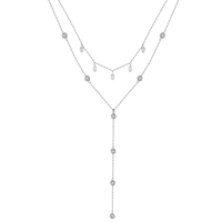 Collier double couche en argent sterling 925 plaqué or vintage RINNTIN BQN31, collier superposé avec perles d'eau douce, bijoux fins