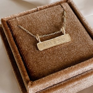 Truyền cảm hứng cho đồ trang sức thép không gỉ mạ vàng chữ ký thanh Vòng cổ trống Mặt dây chuyền vòng cổ tùy chỉnh tên đối với trang sức làm thiết kế - Product Image 5