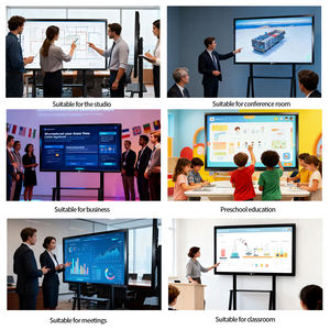 Tablero inteligente de 75 pulgadas, pantalla táctil 4K, pizarra blanca, pantalla plana interactiva para enseñanza escolar, educación - Product Image 4