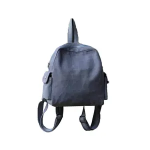 Sympathy bag Großhandel benutzer definierte schwarze Leinwand Rucksack Anti Diebstahl Dame Geldbörse Rucksack Casual Sport Rucksäcke