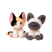 Ours en peluche Calico mignon en gros, jouet en peluche super doux, poupée chaton, coussin, couverture, compagnon lavable pour le bureau ou le lit