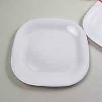 Assiette carrée classique en mélamine de 10,5 pouces, personnalisable en gros, non toxique, résistante au lave-vaisselle, durable, pour la rentrée scolaire, la maison et la cuisine