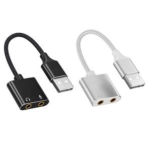USB giao diện âm thanh bên ngoài Card âm thanh USB Adapter 3.5mm cho máy tính xách tay loa PS4 Tai nghe USB mic Card âm thanh .. - Product Image 6