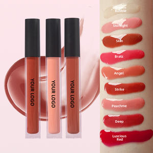 Vente de gros Brillant à lèvres en vrac Logo personnalisé Maquillaje Por Mayor Produit de maquillage Brillant à lèvres brillant rose Nude - Product Image 5