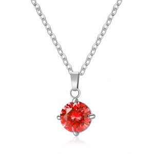 Hot Selling Trendy Stainless Steel Pendant Necklace Simple Color 3A Zircon <b>Choker</b> Single Clavicle Chain Fashion Chains Necklace - Product Image 5