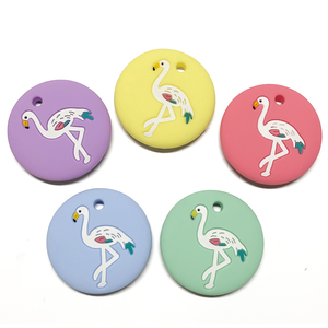 Nouveau Collier à Mâcher en Silicone Flamant Rose pour Enfants, Bijou Non Toxique, Jouet de Dentition pour Besoins de Mastication Autisme, Jouets Anti-Stress - Product Image 3