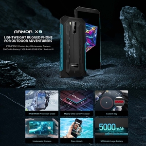 Ulefone <span class=keywords><strong>Armor</strong></span> <span class=keywords><strong>X9</strong></span>ปลดล็อกโทรศัพท์,ปลดล็อคด้วยใบหน้า Android 5.5นิ้วสมาร์ทโฟน Helio A25 Octa Core กันน้ำ - Product Image 2