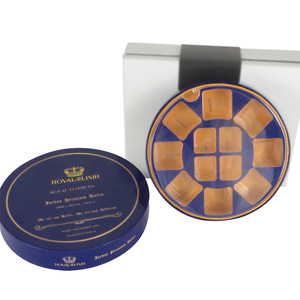 Boîte à gâteau ronde personnalisée de luxe avec feuille d'or pour Dubaï, emballage de chocolat Kunafa, boîtes à chocolat de luxe pour la nourriture de Dubaï, vente en gros - Product Image 6
