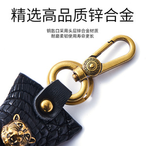 Lucky Crocodile Claw Keychain Zinc Alloy Antique Gold Plated Irregular Shape <b>Leather</b> <b>Key</b> <b>Chain</b> - Product Image 4