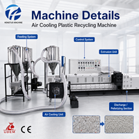 Machine de recyclage de plastique automatique et efficace HONTO HT-90 à refroidissement par air, certifiée CE, pour granulés de HDPE recyclé, écoénergétique et respectueuse de l'environnement