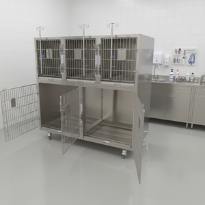 Toptan lüks ürünler evcil hayvan kafesi büyük kedi ve köpek paslanmaz çelik hastane ev veteriner kutusu üreticisi sıcak satış evcil hayvan kafesi - Product Image 4